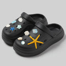 QYCKABY Clogs Sandals Men Women Couples Garden Shoes Summer Outdoor Slides Black White Minimalism EVA Rubber Outside Beach Shoes