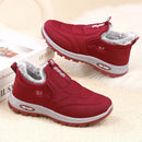 Women's Fleece Lined Snow Boots, Winter Warm Waterproof Slip on Ankle Boots, Thermal Outdoor Short Boots