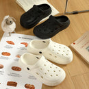 QYCKABY Clogs Sandals Men Women Couples Garden Shoes Summer Outdoor Slides Black White Minimalism EVA Rubber Outside Beach Shoes