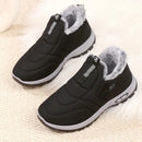Women's Fleece Lined Snow Boots, Winter Warm Waterproof Slip on Ankle Boots, Thermal Outdoor Short Boots