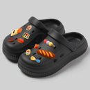 QYCKABY Clogs Sandals Men Women Couples Garden Shoes Summer Outdoor Slides Black White Minimalism EVA Rubber Outside Beach Shoes