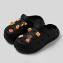 QYCKABY Clogs Sandals Men Women Couples Garden Shoes Summer Outdoor Slides Black White Minimalism EVA Rubber Outside Beach Shoes