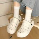 QYCKABY Clogs Sandals Men Women Couples Garden Shoes Summer Outdoor Slides Black White Minimalism EVA Rubber Outside Beach Shoes