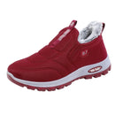 Women's Fleece Lined Snow Boots, Winter Warm Waterproof Slip on Ankle Boots, Thermal Outdoor Short Boots