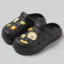 QYCKABY Clogs Sandals Men Women Couples Garden Shoes Summer Outdoor Slides Black White Minimalism EVA Rubber Outside Beach Shoes