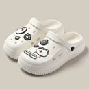QYCKABY Clogs Sandals Men Women Couples Garden Shoes Summer Outdoor Slides Black White Minimalism EVA Rubber Outside Beach Shoes