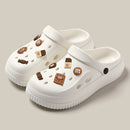 QYCKABY Clogs Sandals Men Women Couples Garden Shoes Summer Outdoor Slides Black White Minimalism EVA Rubber Outside Beach Shoes