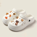 QYCKABY Clogs Sandals Men Women Couples Garden Shoes Summer Outdoor Slides Black White Minimalism EVA Rubber Outside Beach Shoes