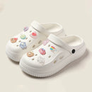 QYCKABY Clogs Sandals Men Women Couples Garden Shoes Summer Outdoor Slides Black White Minimalism EVA Rubber Outside Beach Shoes