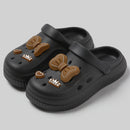 QYCKABY Clogs Sandals Men Women Couples Garden Shoes Summer Outdoor Slides Black White Minimalism EVA Rubber Outside Beach Shoes