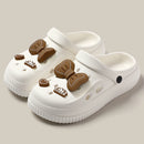 QYCKABY Clogs Sandals Men Women Couples Garden Shoes Summer Outdoor Slides Black White Minimalism EVA Rubber Outside Beach Shoes