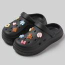 QYCKABY Clogs Sandals Men Women Couples Garden Shoes Summer Outdoor Slides Black White Minimalism EVA Rubber Outside Beach Shoes