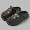 QYCKABY Clogs Sandals Men Women Couples Garden Shoes Summer Outdoor Slides Black White Minimalism EVA Rubber Outside Beach Shoes