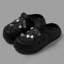QYCKABY Clogs Sandals Men Women Couples Garden Shoes Summer Outdoor Slides Black White Minimalism EVA Rubber Outside Beach Shoes