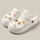 QYCKABY Clogs Sandals Men Women Couples Garden Shoes Summer Outdoor Slides Black White Minimalism EVA Rubber Outside Beach Shoes